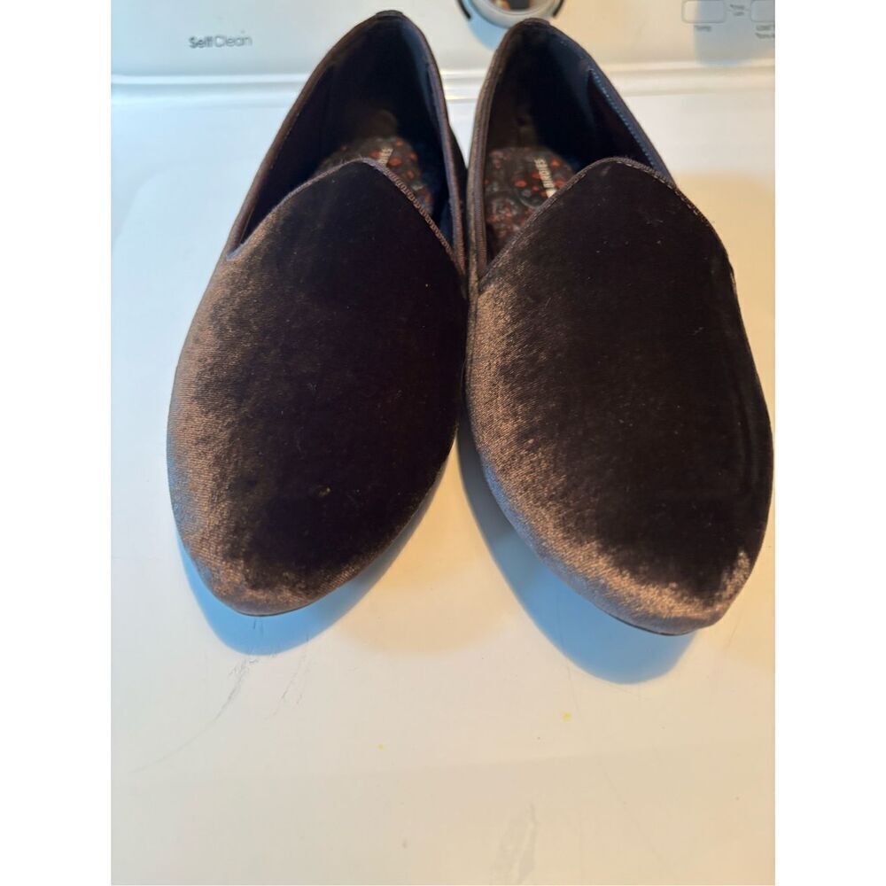 Birdies The Heron Gray Velvet Flats (Sz 10) — image 2 of 5
